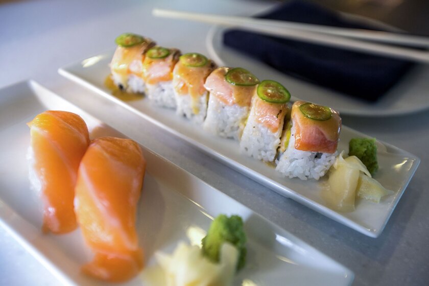 Close up of sushi meal