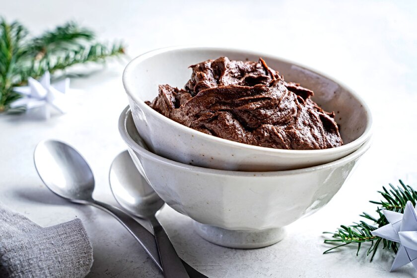 holiday desserts styled on tabletop