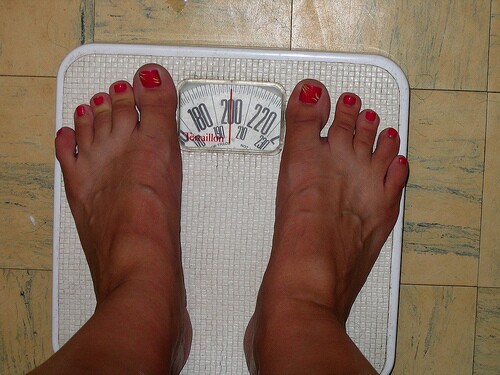 feet on scale