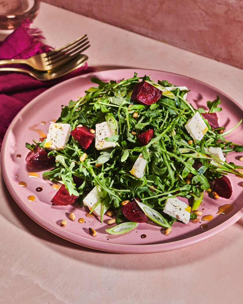 Beet and feta salad as part of our Libido boosting menu for Valentine’s Day