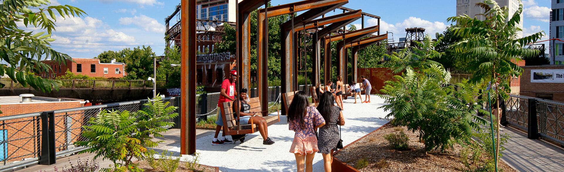 sisters, Philadelphia, Pennsylvania, where the people go, rail park