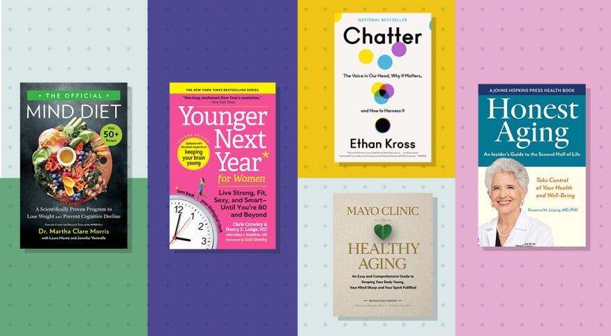 photo collage of books to help boosting your health and longevity