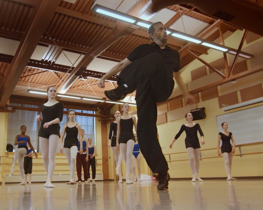 MauriceHinesBringThemBack_02 Maurice teaching at Ballet class at U of Hartford CT -STILL_MHines_BringThemBack(c)2019 CINQUA.jpg