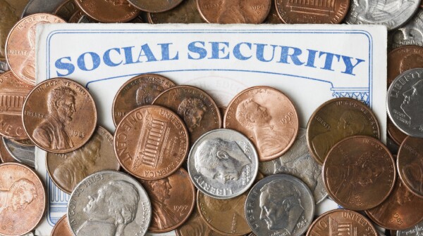 Social Security Card and Coins