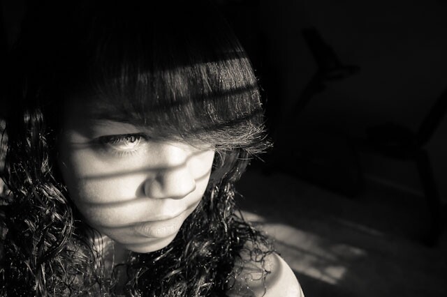 A depressed young woman