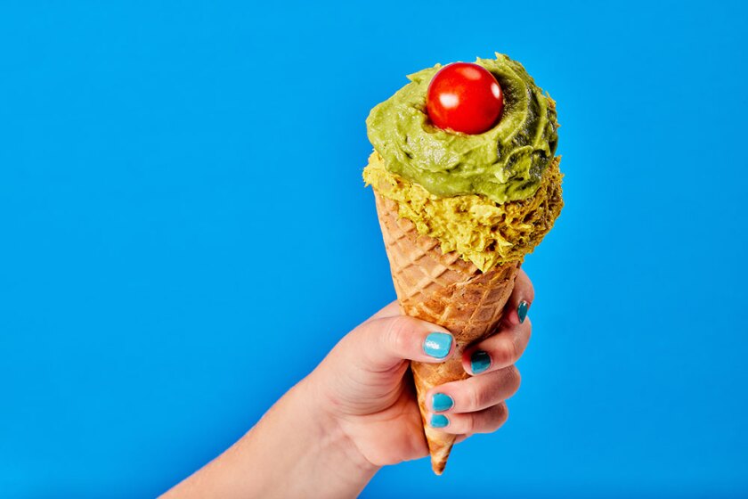 Chicken dish on colorful background