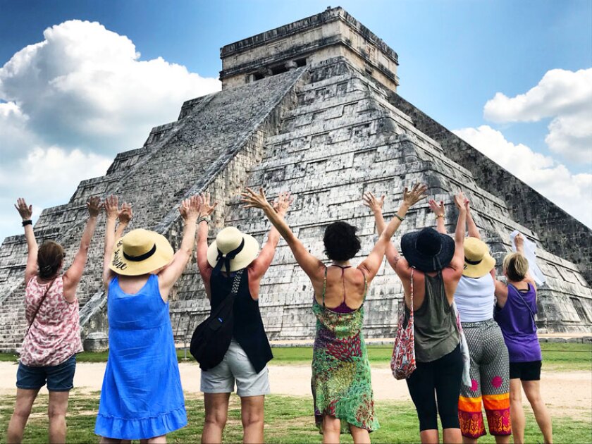 Women at yoga retreat