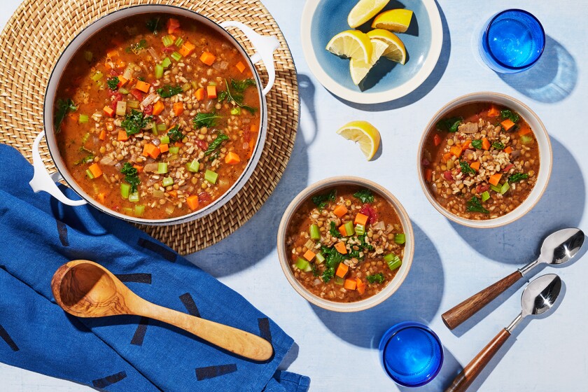 Plant based recipe Mediterranean Lentil Soup