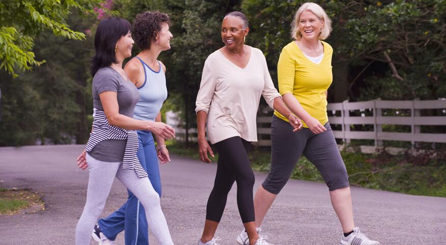 Group of women on leisurely walk