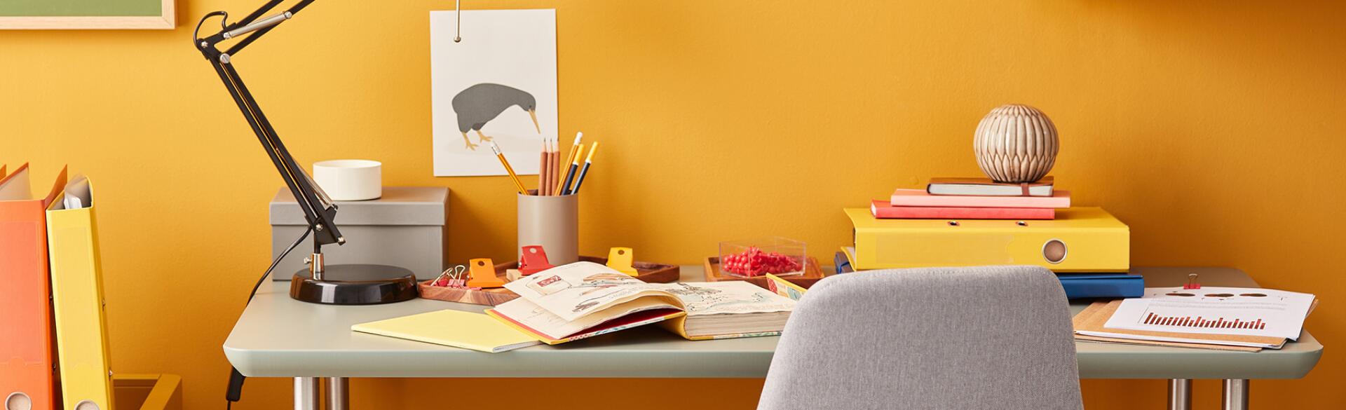 Stylish Design Of Colorful Working Place