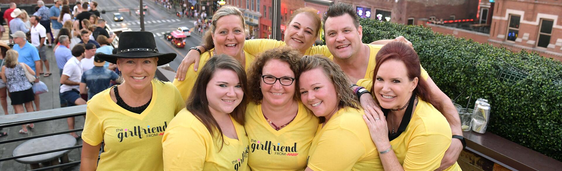 Friends from the vegas shooting have a girls night out wearing The Girlfriend tshirts