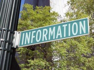 Information street sign