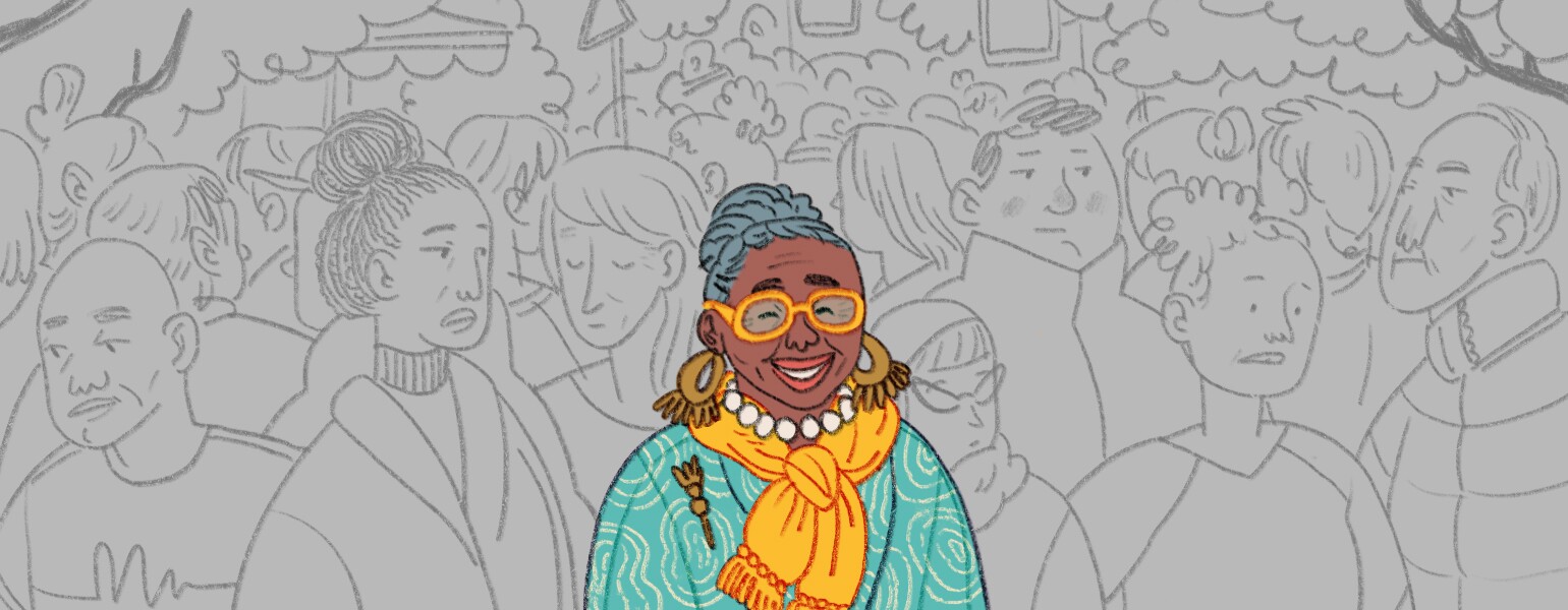 aarp, sisters, invisible, illustration, fashion