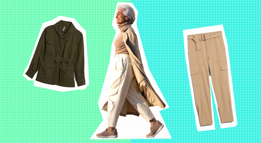 pandemic fashion, trench coat, loose pants, easy wear