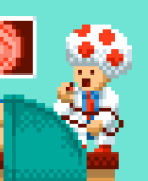 Humorous interpretation of Super Mario on a doctors table getting a colonoscopy.