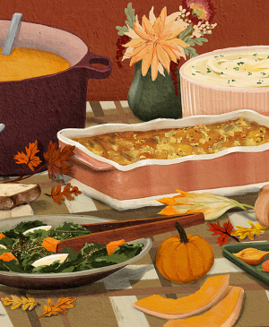 illustration of fall-inspired meals to make
