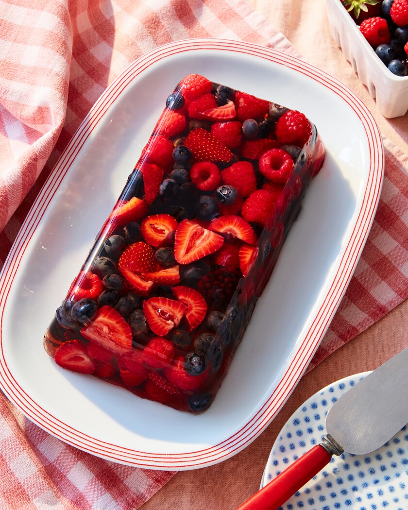 Fresh berry terrine