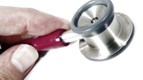 Stethoscope in use