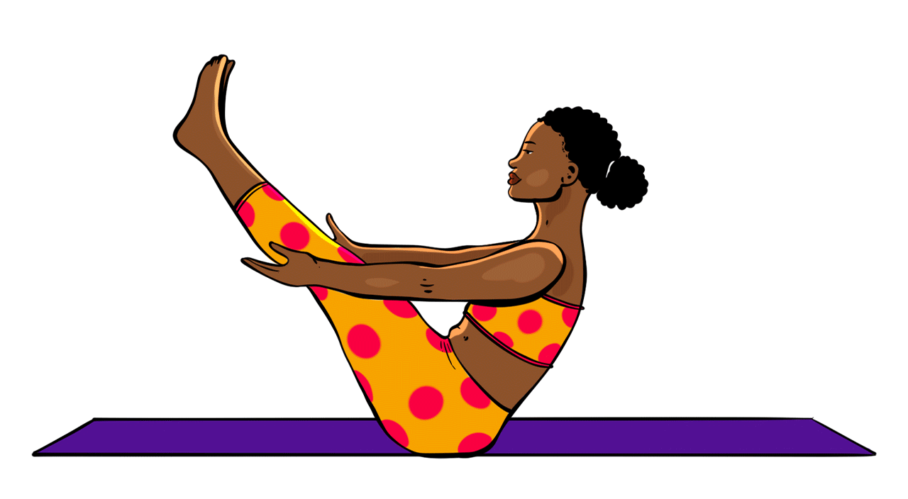 gif illustration of 3 different yoga poses