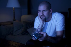Man with insomnia
