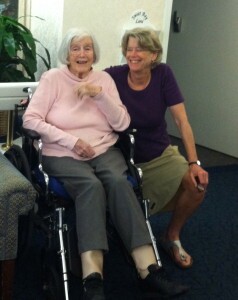 Aging mother and daughter