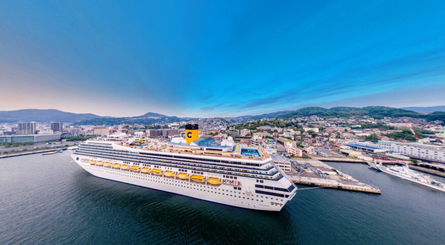 Carnival Corporation's Costa Fortuna at Nagasaki, Japan port