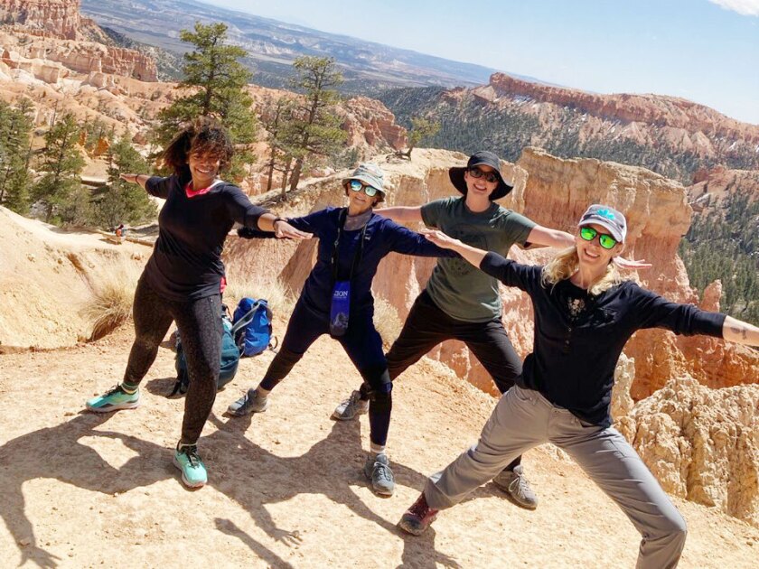 Women at yoga retreat