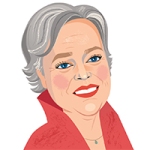 portrait illustration of kathy bates by colleen ohara
