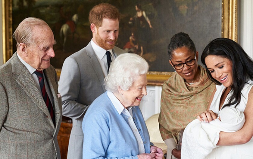 The Duke & Duchess Of Sussex Pose With Their Newborn Son