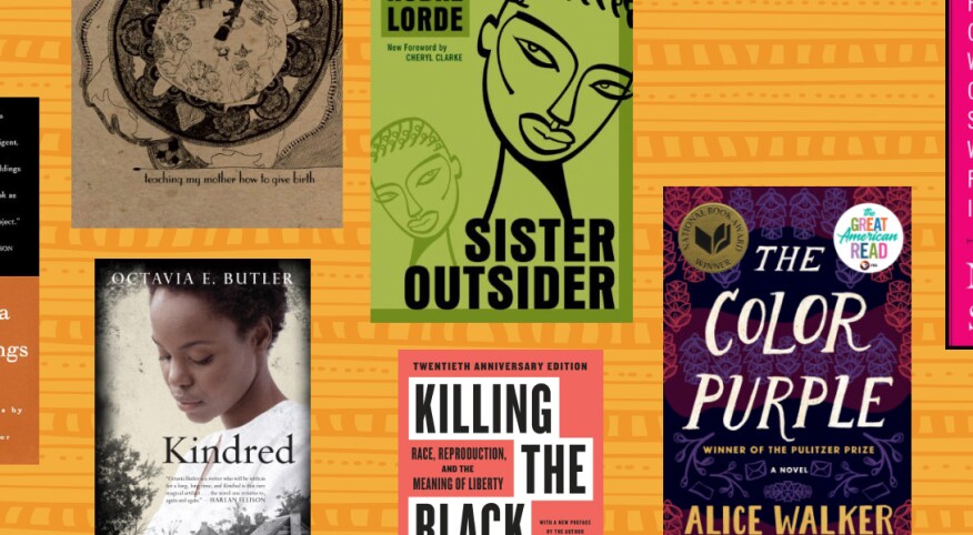 collage of books that black women should read