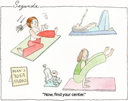 Segunda doing yoga.