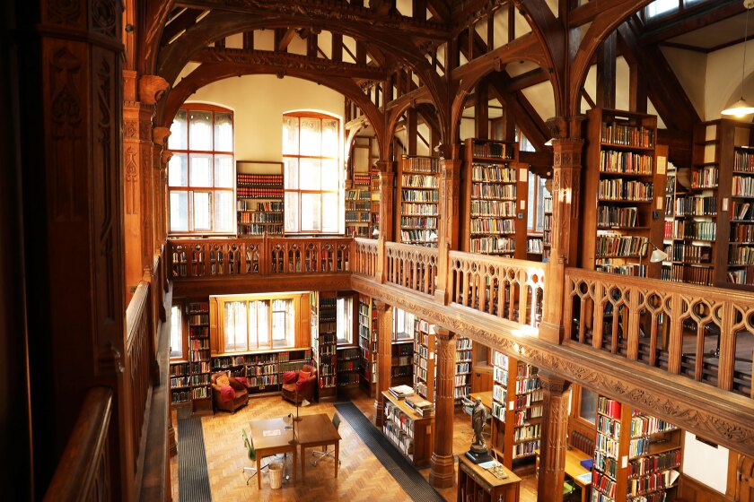 Interior of library hotel