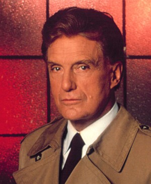 Robert Stack, host of Unsolved Mysteries 1987