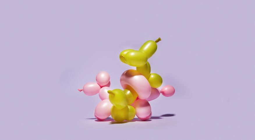 two animal balloons in a sex position