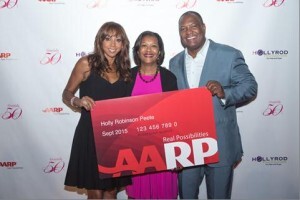 Holly Robinson Peete with AARP Card