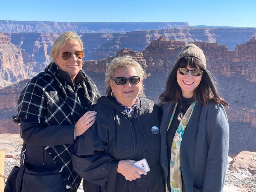 Three women at the Grand Canyon