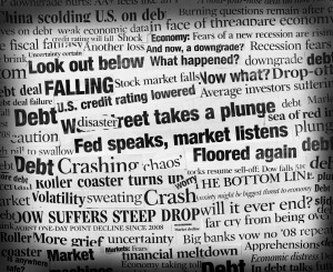 Stock market plunge word cloud