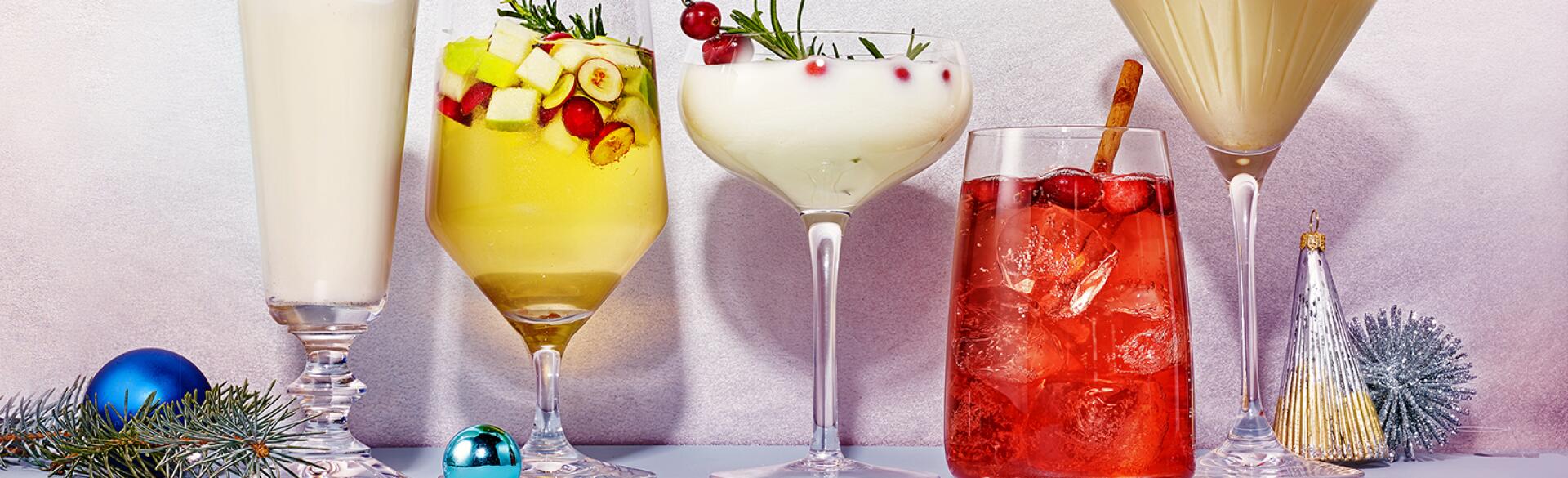 5 different festive holiday cocktails