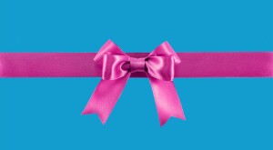 pink bow, gift
