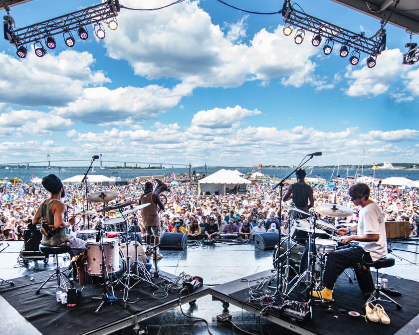On stage view of Newport Jazz Festival
