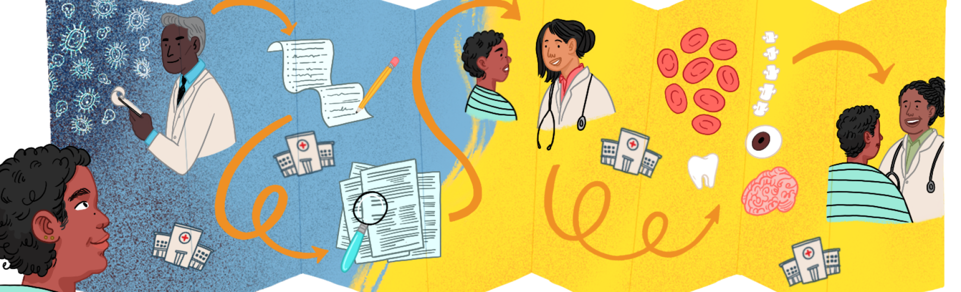 Healthcare, doctor, illustration, health, aarp, sisters