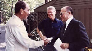 Begin Sadat and Carter at Camp David in 1978