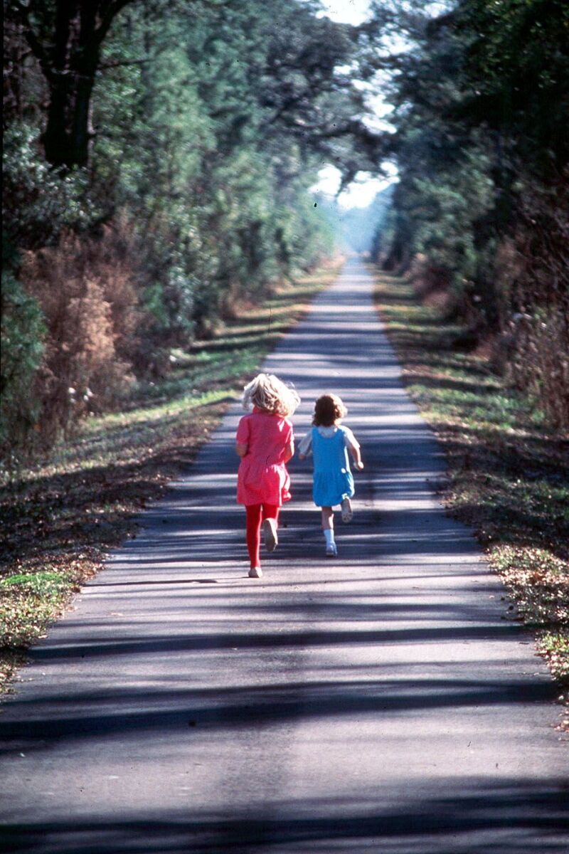 Children running