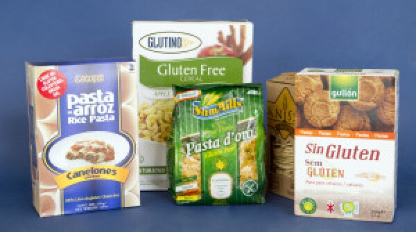 Gluten Free certified products including: Bare Fruit Granny Smith Green Apple Bites, NNOVA Pasta Rice Canelloni, Glutino Apple and Cinamon Gluten Free Cereal, Lays Stax Gluten Free Potato crisps, Sanissimo Thin Gluten Free Baked Tostadas, Sam Mills Gluten Free Corn Pasta in Shell Variety and Gullon Gluten Free Celiac Certified Vanilla Cookies.