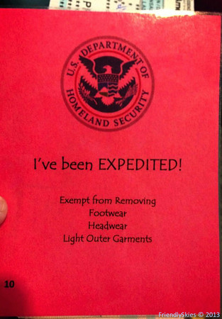 TSA screening card