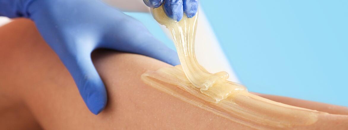 sugaring hair removal on legs