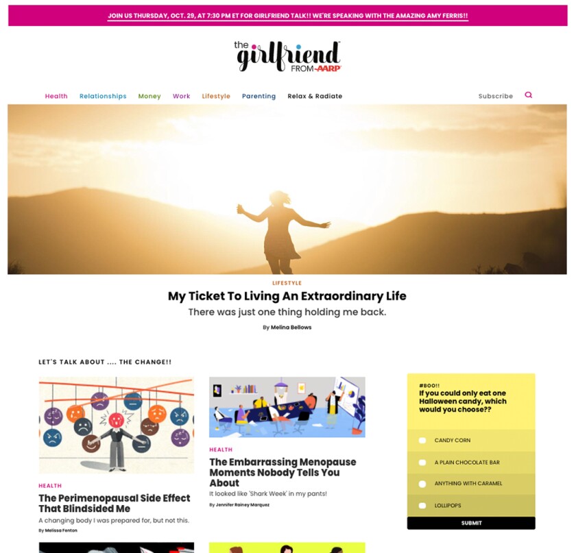 Girlfriend homepage