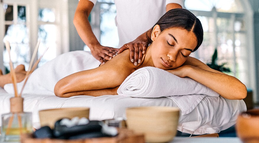 Woman getting a massage