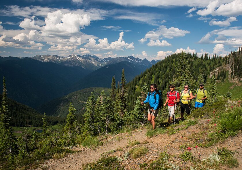 Group of hikers via Mountain Trek in British Columbia, Canada