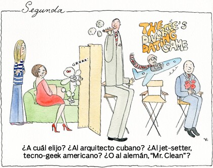 Segunda escogiendo a sus pretendientes